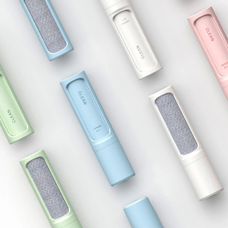 2-in-1 Reusable Pet Hair Remover Brush-Self Cleaning Lint Roller for Cat/Dog Fur Portable Effective Dust Removal for Clothes/Bed